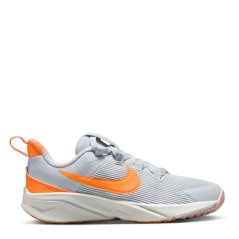 Nike Star Runner 4 Little Kids Shoes Grey/Orange