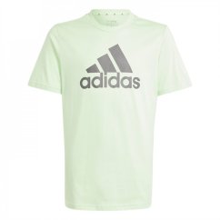adidas Logo T Shirt Junior Lime Green