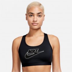 Nike Swoosh Women's Medium-Support Logo Padded Bra Black