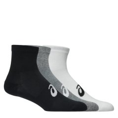 Asics 3 Pack Quarter Sock Unisex Adults Multi