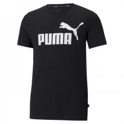 Puma No1 Logo Tee Junior Boys Black/White