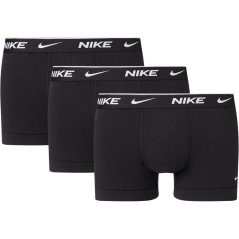 Nike 3 Pack Everyday Cotton Trunks Mens Black