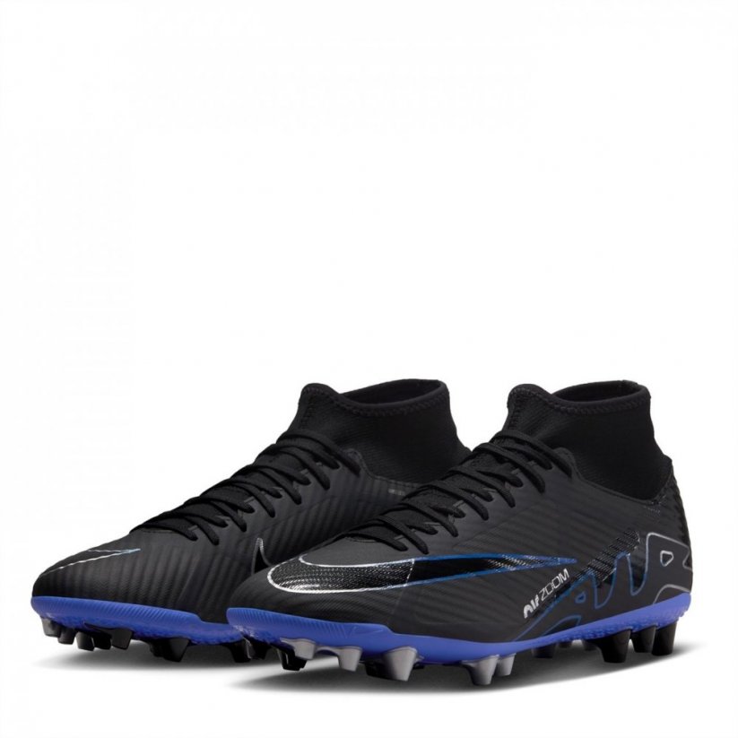 Nike Zoom Mercurial Superfly 9 Academy AG Artificial-Grass Football Boots Black/Chrome