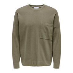 Only Men's Crew Neck Jumper Desert Taupe
