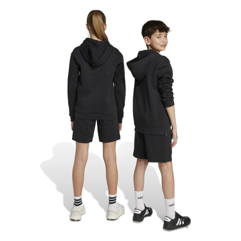 adidas Unisex Kids' Jersey Jogger Shorts Black/White