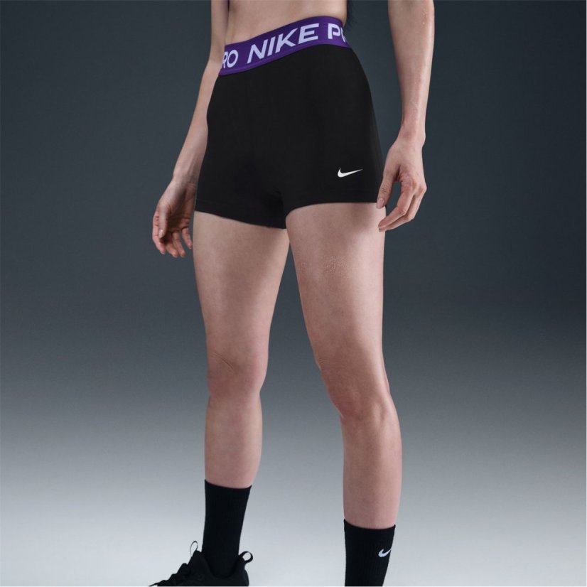 Nike Pro Three Inch Shorts Womens Black/Purple