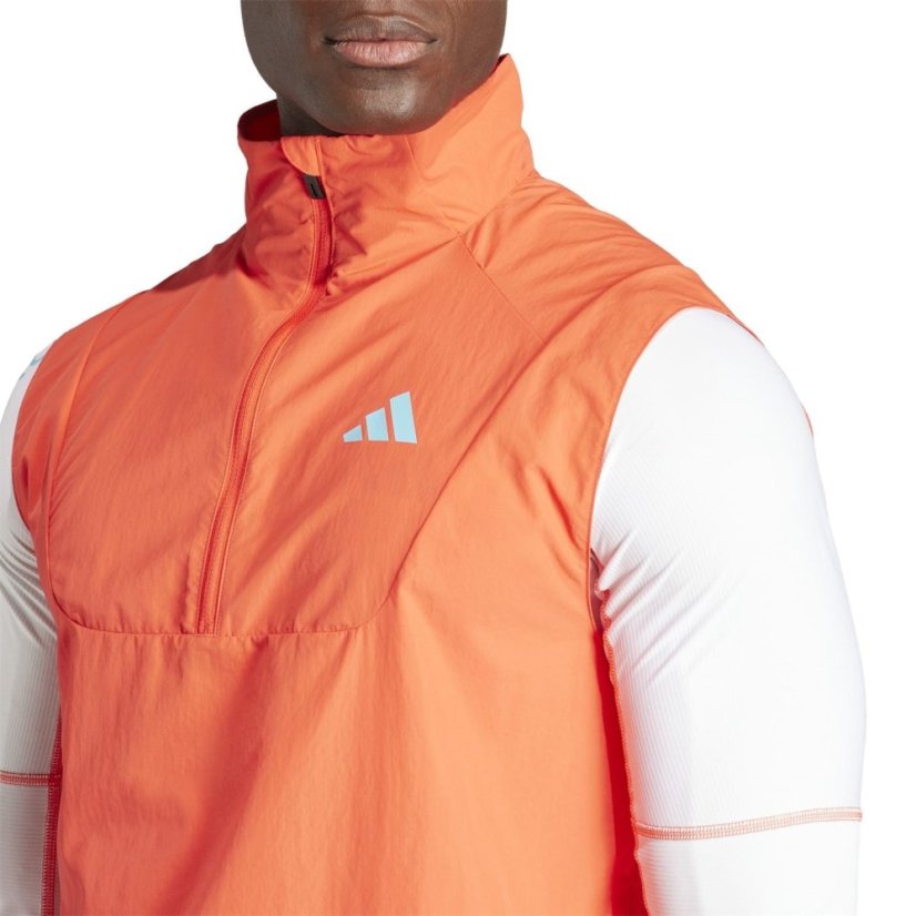 adidas Men's Adizero Half-Zip Performance Vest Red