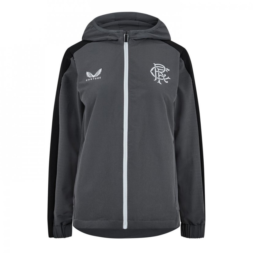 Castore Women's Rangers Water-Resistant Licensed Rain Anorak Irongate