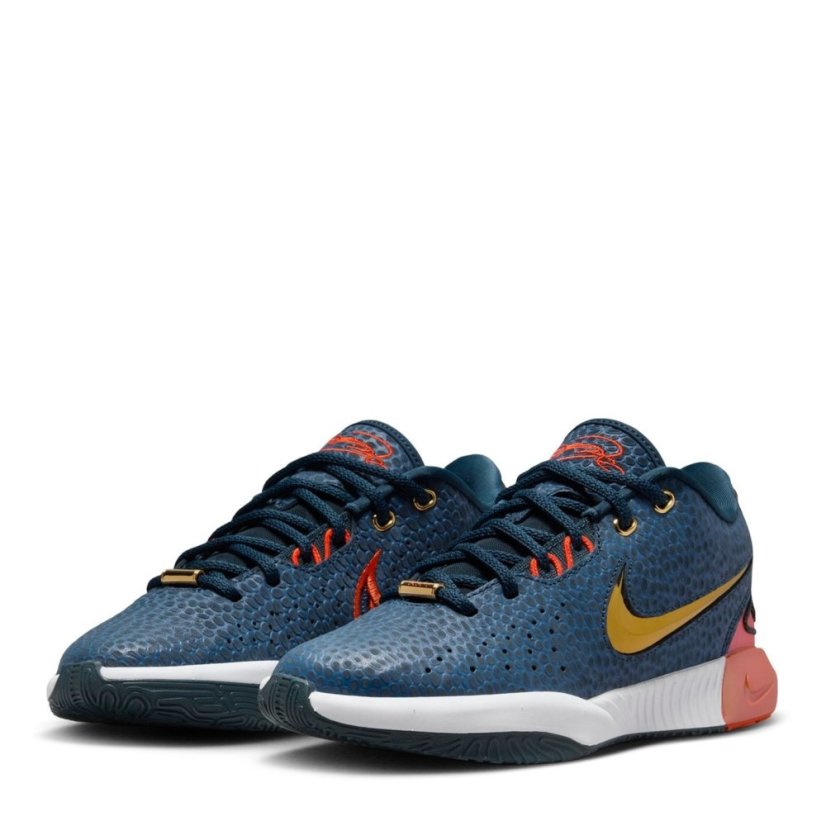 Nike Lebron Xxi Se (Gs) Basketball Trainers Boys Navy/Gold