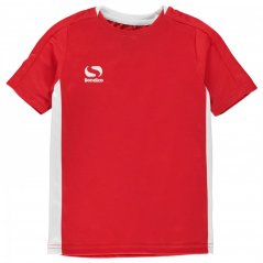 Sondico Fundamental Polo T Shirt Junior Boys Red/White