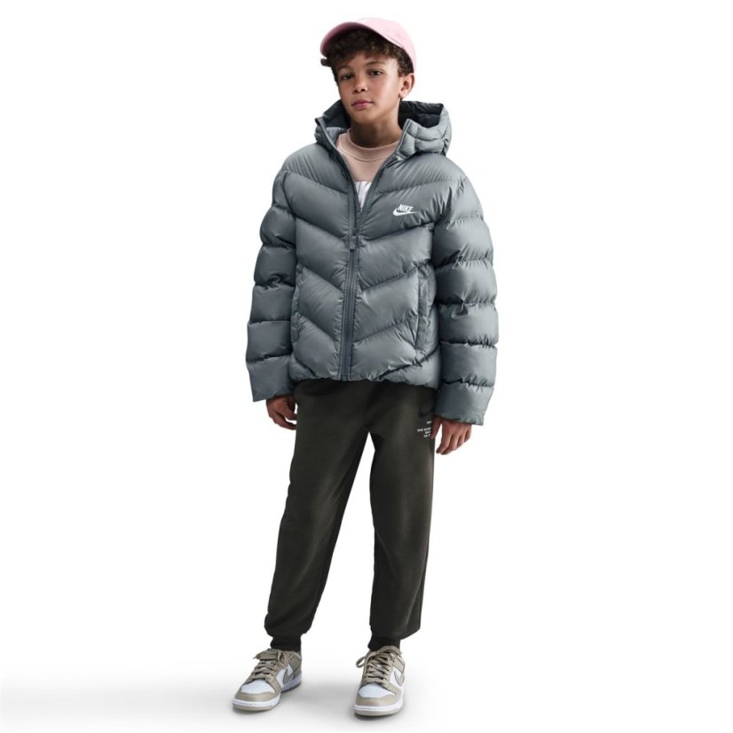 Nike Loose-Fit Puffer Jacket Juniors Grey