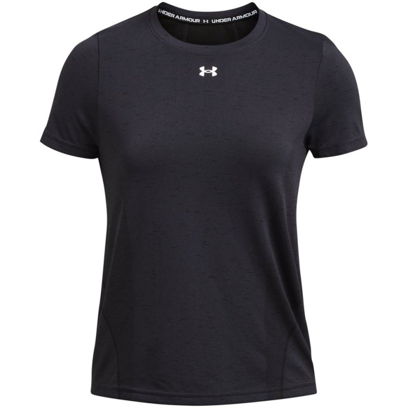 Under Armour Women's Vanish Seamless Short-Sleeve Performance Gym Top Black/White