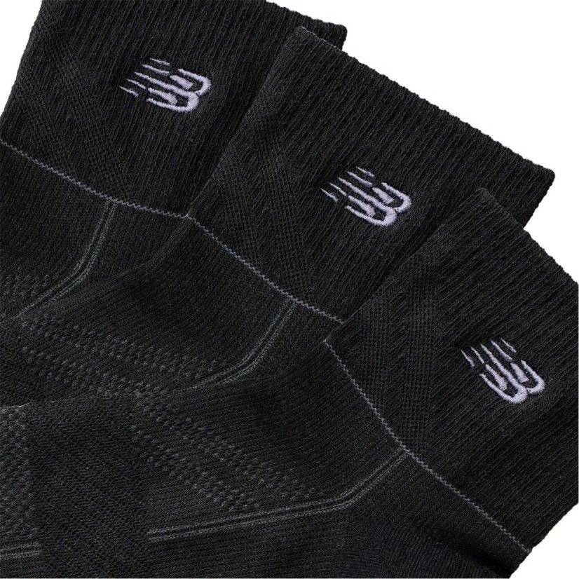 New Balance Run Ankle Sock 3 Pack Black