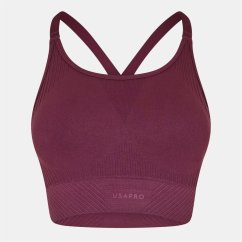 USA Pro UP Seamless Adjustable Sports Bra Dark Cherry
