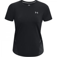 Under Armour Armour Ua Iso-Chill Laser Tee Ii Running Top Womens Blk/Gry