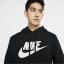 Nike Sportswear Club Fleece Men's Graphic Pullover Hoodie Black/White