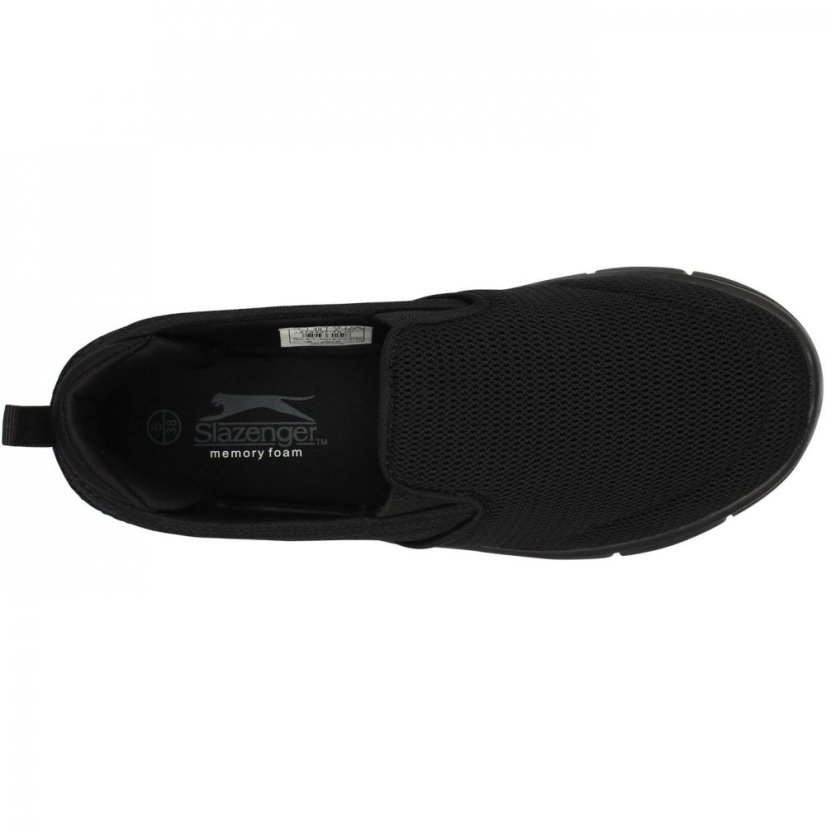 Slazenger Zeal Slip On Ladies Shoes Black Mesh