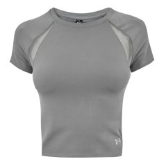 Under Armour Women's Motion Mesh Short Sleeve Performance Gym Top Green/Titanium