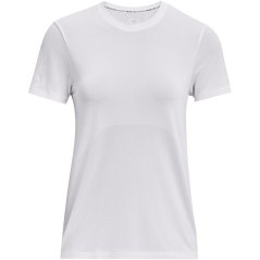 Under Armour Women's Seamless Stride Short-Sleeve Performance Running Top White