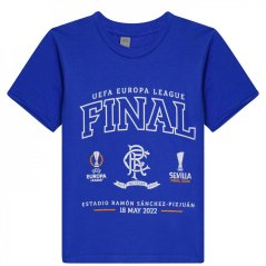 Castore Rangers Europa League Final T-Shirt Junior Blue