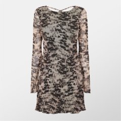 Firetrap Women's Tie Dye Mini Bodycon Dress Black Multi