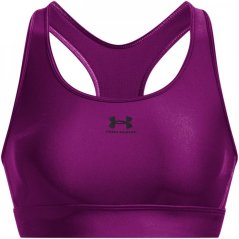 Under Armour HeatGear Armour Mid Padless Sports Bra Womens Purple