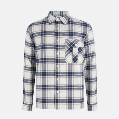 Firetrap Men's Anthm Long-Sleeve Patterned Shirt Warm White