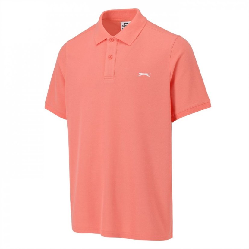 Slazenger Plain pánske polo tričko Coral