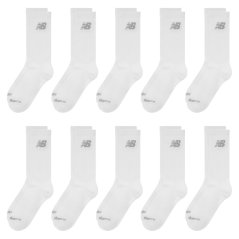 New Balance 10 Pack Cushioned Crew Socks White