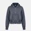 Firetrap Women's Washed ZT Cotton Long Sleeve Zip Hoodie Grey
