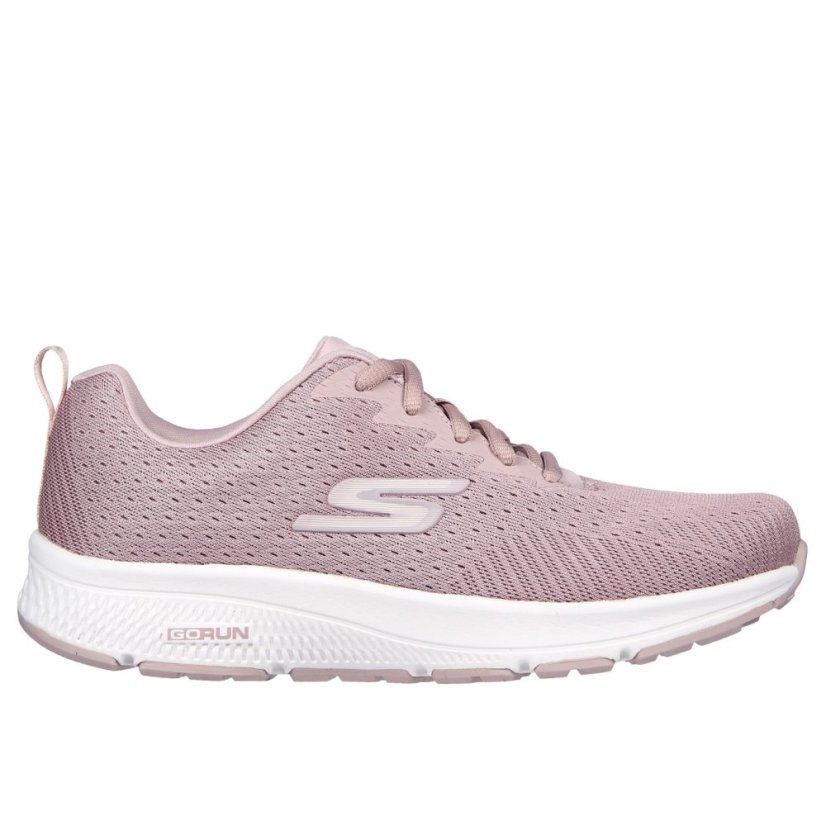 Skechers Engineered Mesh Lace Up Road Running Shoes Womens Mauve