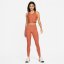 Nike Dri-FIT One Slim Fit Printed Tank Top Ladies Orange AOP