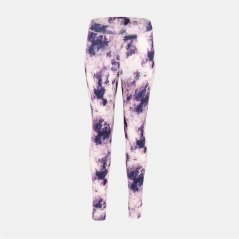 Gul Women's Powder Mid Rise Full Length Slim Fit Baselayer Leggings Pink AOP