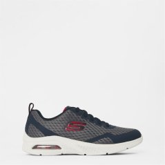 Skechers Microspec Max Junior Trainers Grey/Red