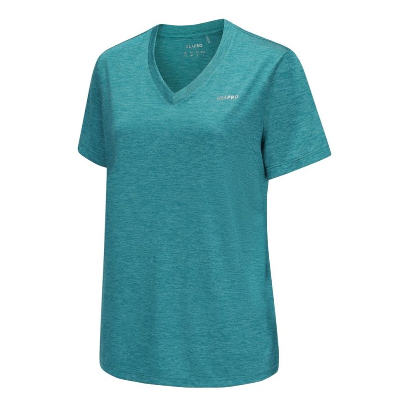 USA Pro The USA Pro Tech V Tee Ladies Teal