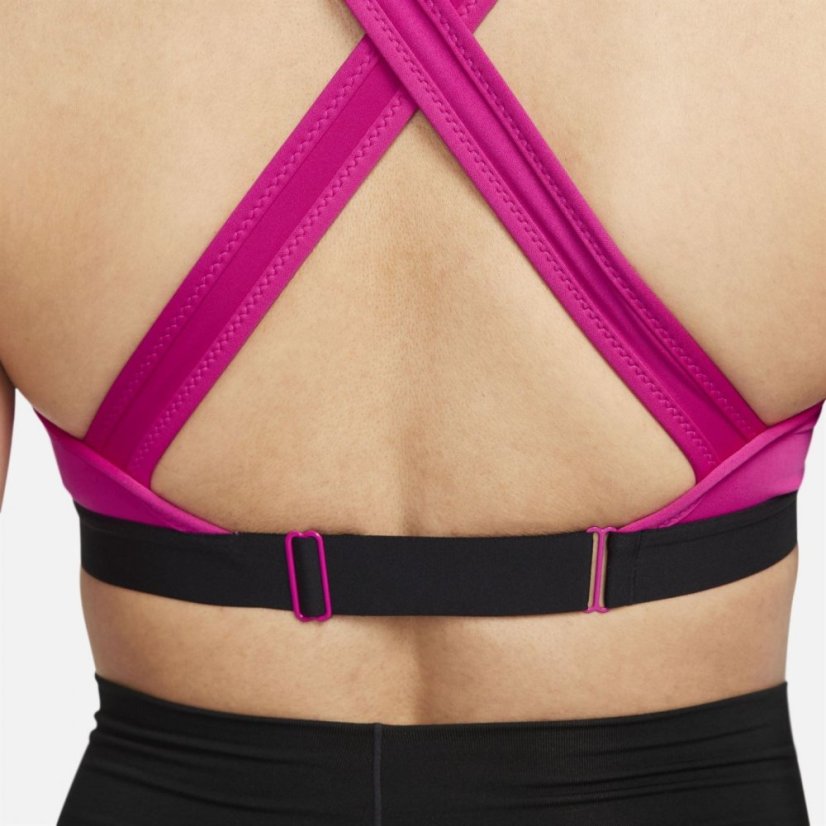 Nike Swoosh Sports Bra Womens Pink/White