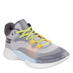 Skechers Basketball SKX Resagrip Trainers Mens Grey/White