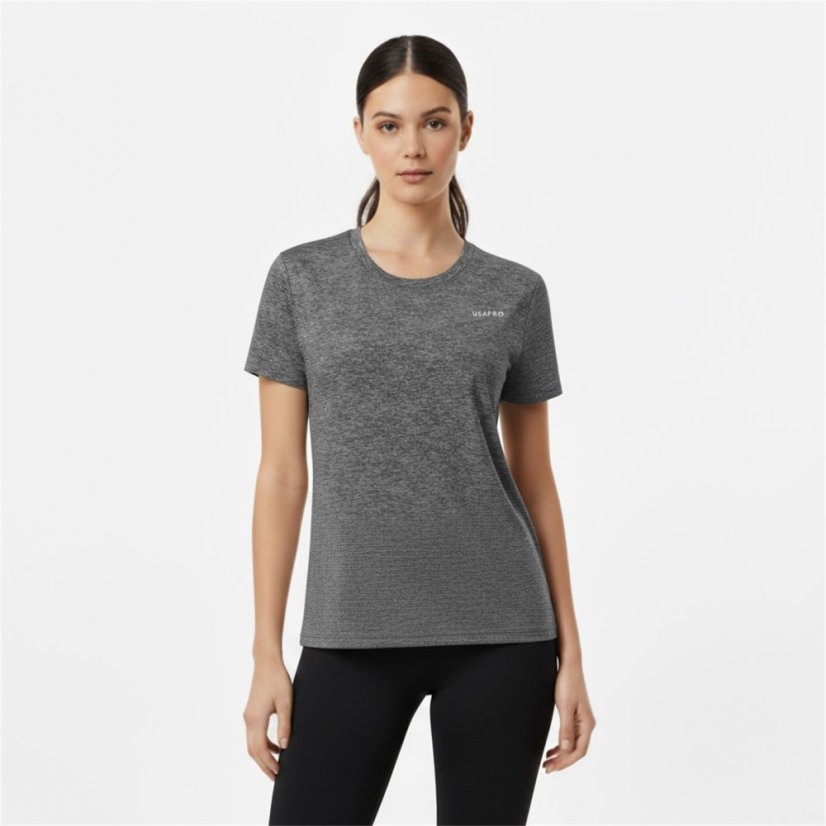 USA Pro Tech C Tee Womens Charcoal