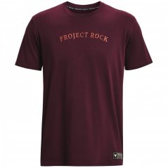 Under Armour Project Rock T-shirt Mens Dark Maroon