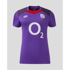 Umbro England Rugby Gym Training Top 2024 Womens Violet/Red