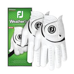 FootJoy WeatherSof 2 Pack Golf Gloves LH White