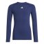 adidas Techfit AEROREADY Long Sleeve Top Juniors Navy Blue