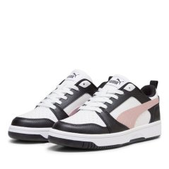 Puma Rebound V6 Low Low-Top Trainers Womens Wht/Blk/Pink