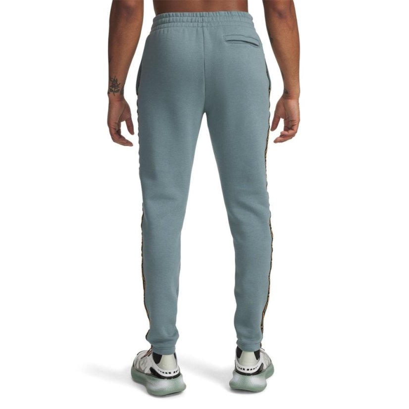 Under Armour Men's Icon Taping Closed Hem Fleece Joggers Jasper Blue