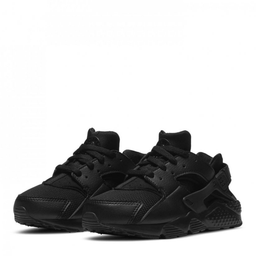 Nike Huarache Run Little Kids' Shoes Triple Black
