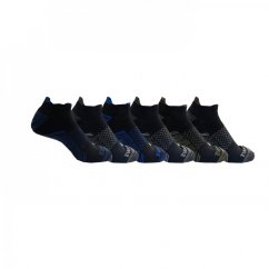 Everlast 6 Pack Trainers Socks Mens Black/Blue Hung