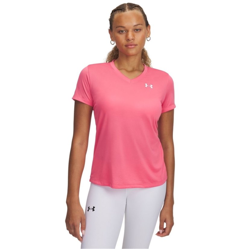 Under Armour Tech™ V-Neck Short Sleeve Womens Super Pink