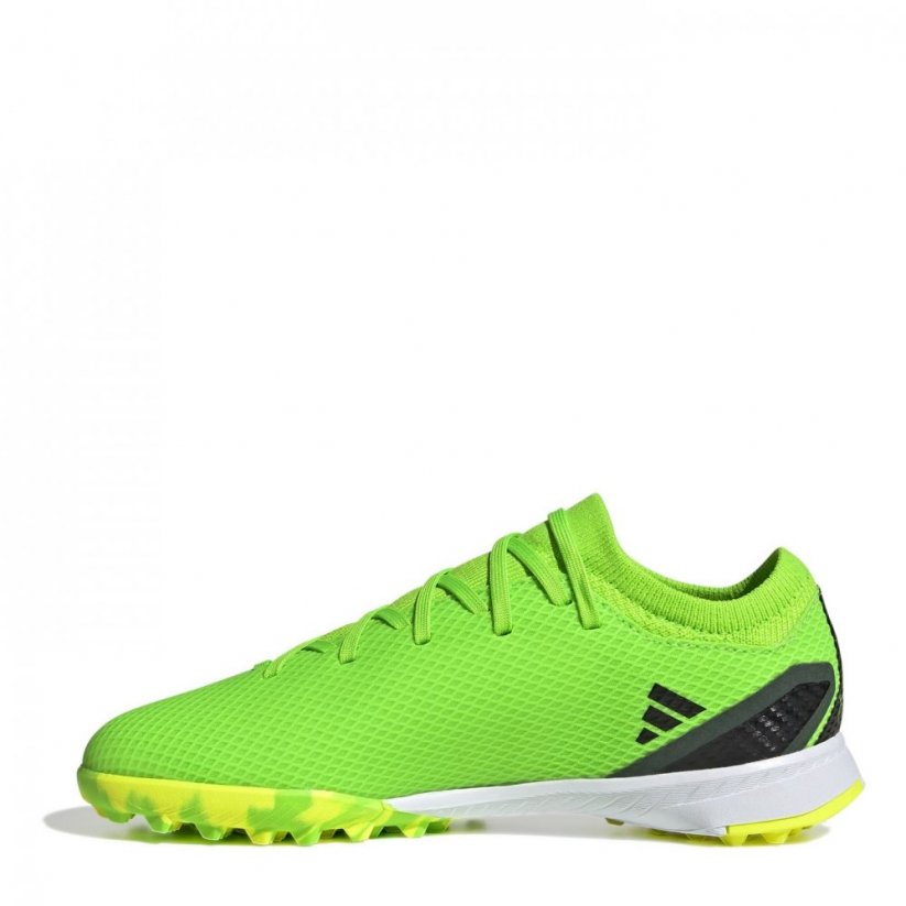 adidas X Ghosted .3 Junior Astro Turf Trainers Green/Blk/Yell