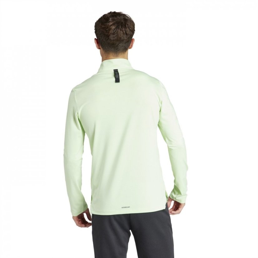 adidas Workout Quarter-Zip Track Top Mens Green Spark