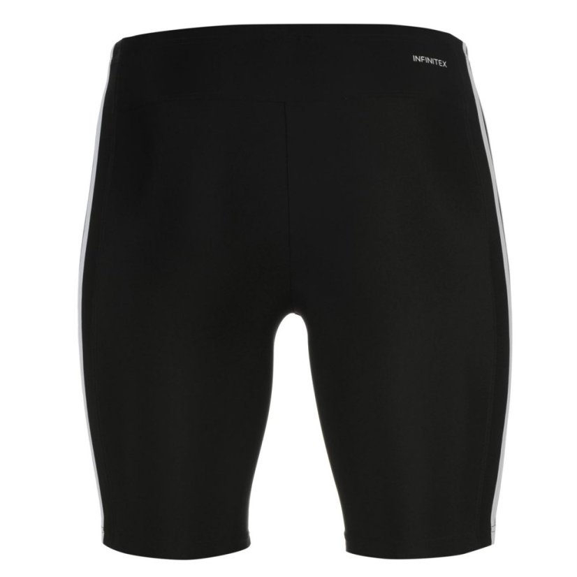 adidas Primeblue 3-Stripes Swim Jammer Mens Black/White